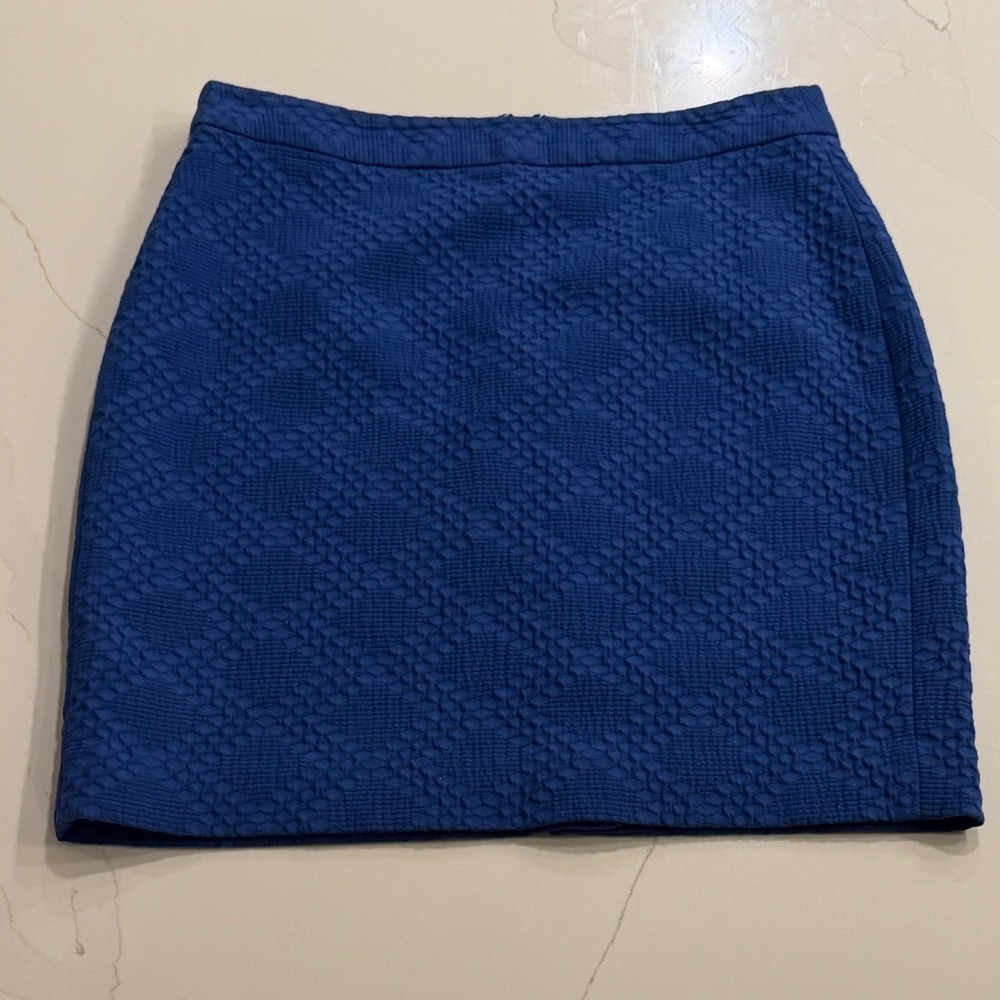 Banana Republic Petite Textured Blue Pencil Skirt Size 4P‎
